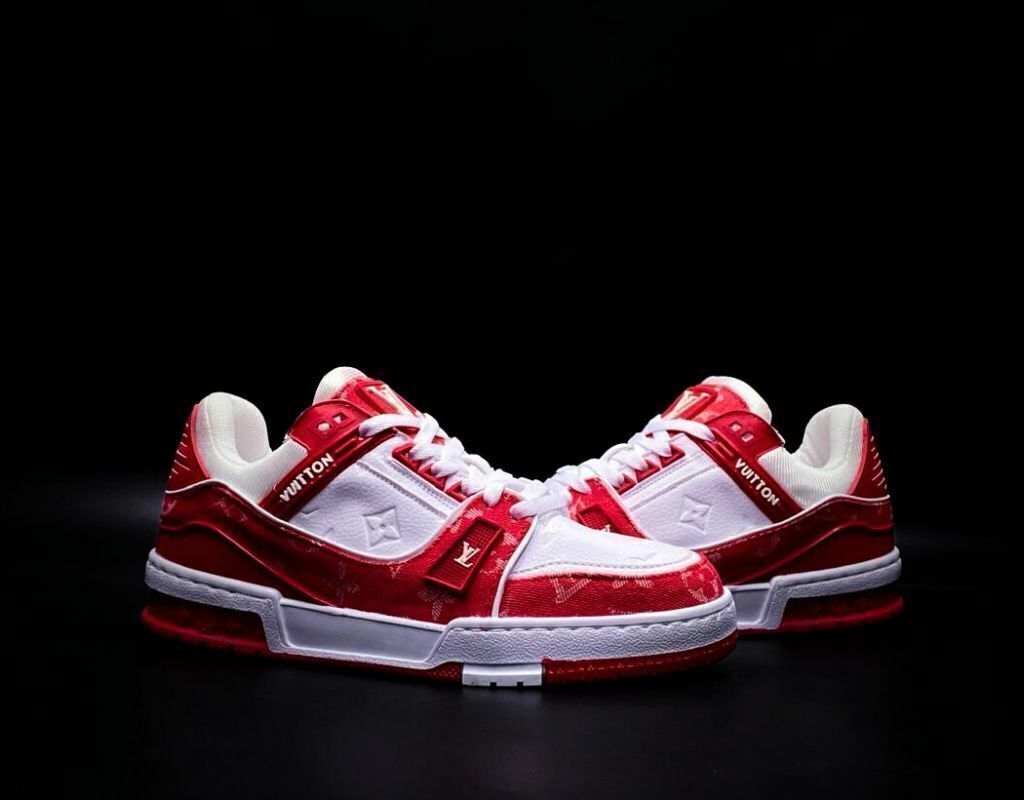 Louis Vuitton Red White Mezclilla